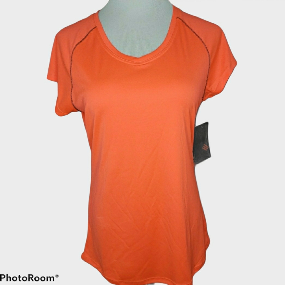 RBX V-Neck Dri-Tech Tee Bright Orange Size Large